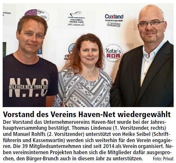 Vorstand des Haen-Net im Amt bestätigt Vorstand des Haen-Net im Amt bestätigt