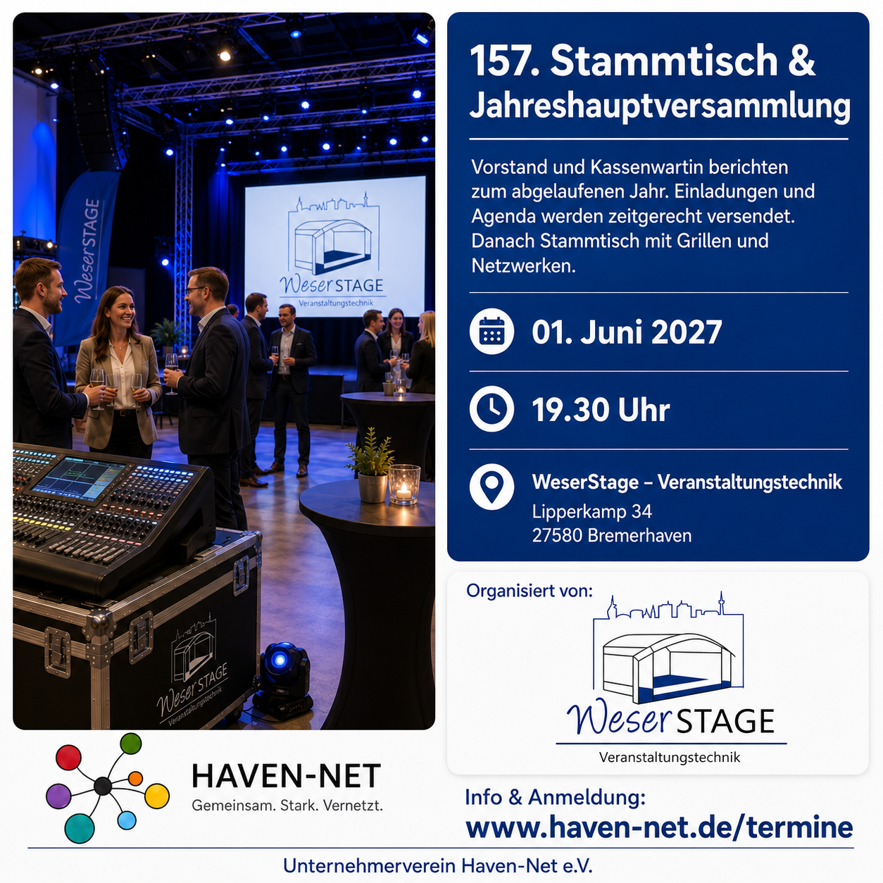 Logo WeserStage - Veranstaltungstechnik